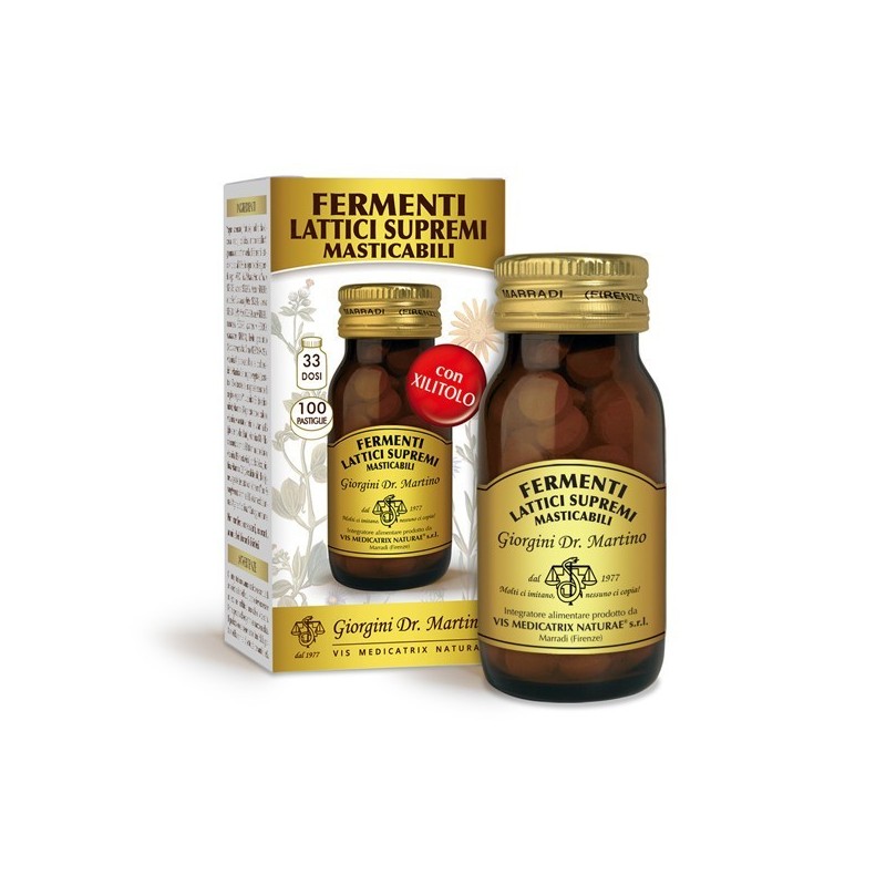 FERMENTI LATTICI SUPREMI MASTICABILI 100 pastiglie (50 g) - Dr. Giorgini