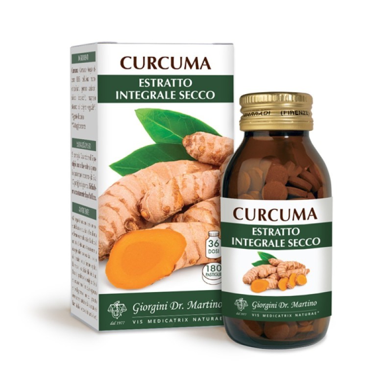 CURCUMA ESTRATTO INTEGRALE SECCO 90 GR (180 pastiglie) - Dr. Giorgini