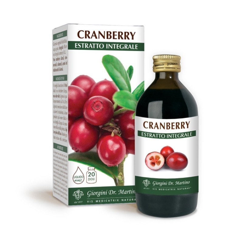 CRANBERRY ESTRATTO INTEGRALE 200 ml Liquido analcoolico - Dr. Giorgini