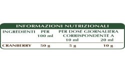 CRANBERRY ESTRATTO INTEGRALE 200 ml Liquido analcoolico - Dr. Giorgini