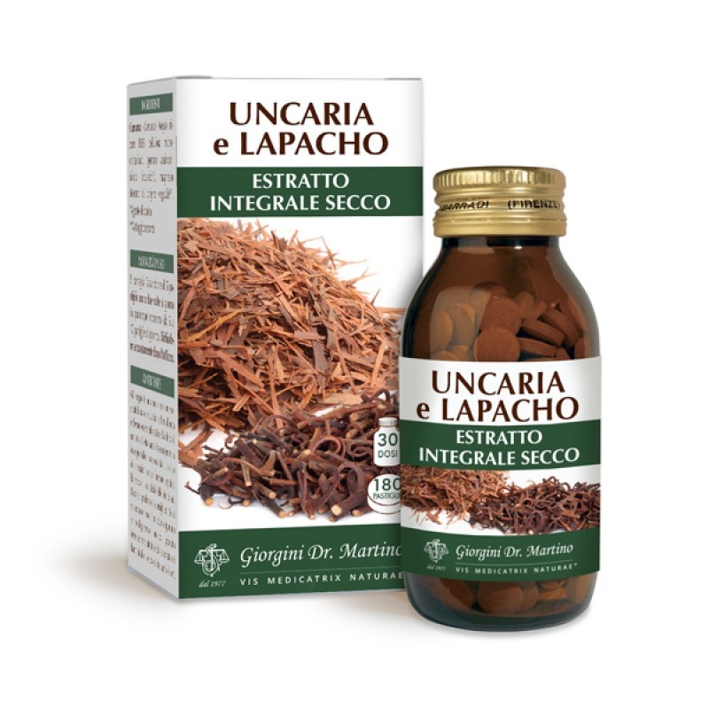 UNCARIA E LAPACHO ESTRATTO INTEGRALE SECCO 90 GR (180 pastiglie) - Dr. Giorgini