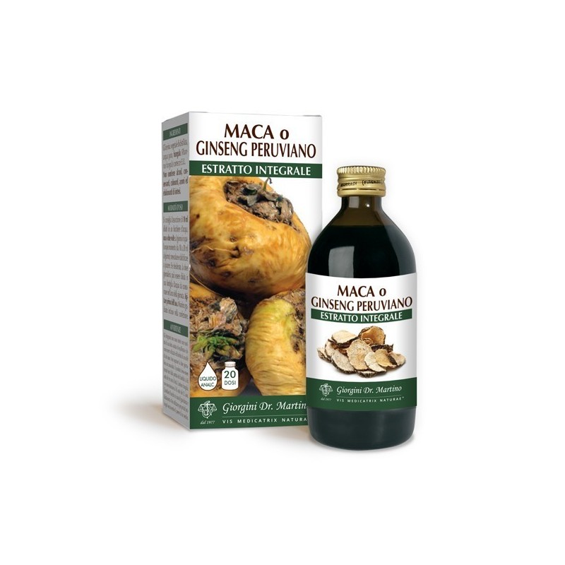 MACA o GINSENG PERUVIANO ESTRATTO INTEGRALE 200ml Liquido analcoolico - Dr. Giorgini