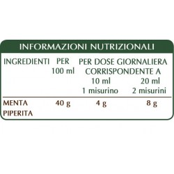 MENTA PIPERITA ESTRATTO INTEGRALE 200 ML Liquido analcoolico - Dr. Giorgini