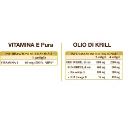 OLIO DI KRILL + VITAMINA E pura (60 Softgel + 60 Pastiglie) - Dr. Giorgini