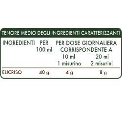 ELICRISO ESTRATTO INTEGRALE 200 ml Liquido analcoolico - Dr. Giorgini