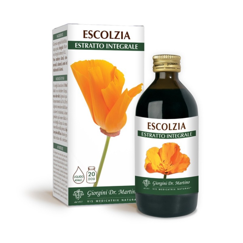 ESCOLZIA ESTRATTO INTEGRALE 200 ml Liquido analcoolico - Dr. Giorgini