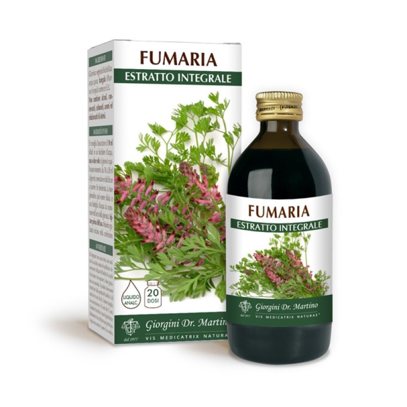 FUMARIA ESTRATTO INTEGRALE 200 ml Liquido analcoolico - Dr. Giorgini