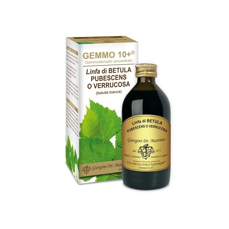 GEMMO 10+ Betulla Bianca Linfa 200 ml Liquido analcoolico - Dr. Giorgini