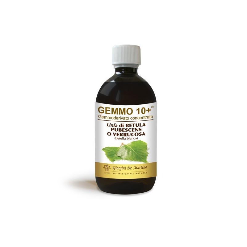 GEMMO 10+ Betulla Bianca Linfa 500 ml Liquido analcoolico - Dr. Giorgini