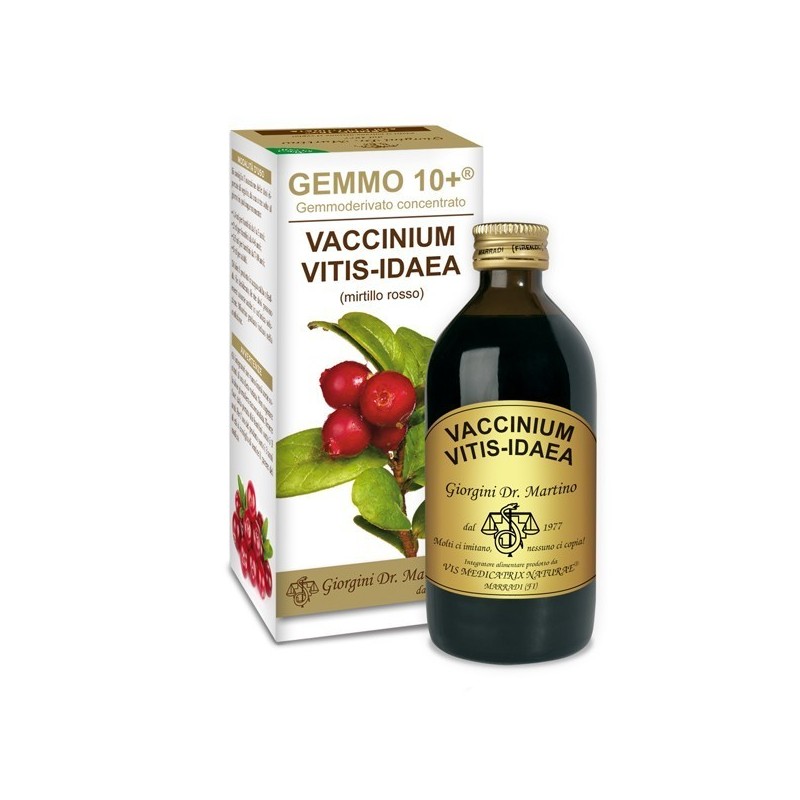 GEMMO 10+ Mirtillo Rosso 200 ml liquido analcoolico - Dr. Giorgini