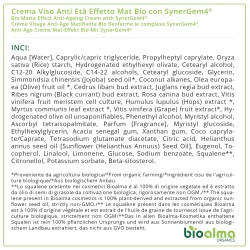 Crema Viso Anti-età Effetto MAT Bio con SynerGem4® (50 ml) - Bioalma