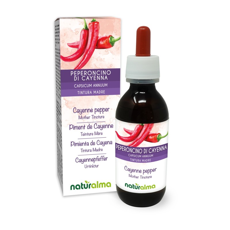 Peperoncino di Cayenna Tintura madre 120 ml liquido analcoolico - Naturalma