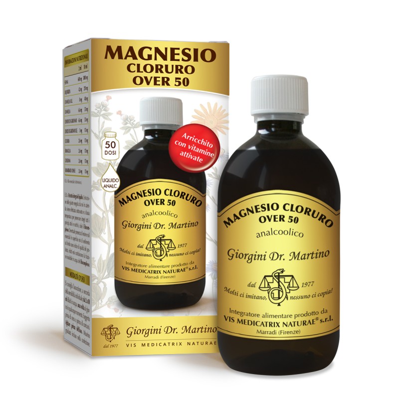 Magnesio Cloruro Over 50 liquido analcoolico (500 ml) - Dr. Giorgini Magnesio Cloruro Over 50 liquido analcoolico (500 ml) - Dr. Giorgini