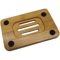 Portasapone in legno di bambù naturale