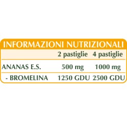 BROMELINA 2500 GDU/g DA ANANAS GAMBI FRUTTI E.TIT 60 pastiglie (30 g) - Dr. Giorgini