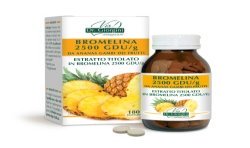 BROMELINA 2500 GDU/g DA ANANAS GAMBI FRUTTI Estratto Titolato 180 pastiglie (90 g) - Dr. Giorgini