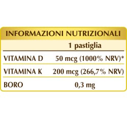 VITAMINA D VEGANA con K2 e BORO 60 pastiglie (30 g) - Dr. Giorgini