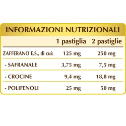ZAFFERANO ESTRATTO 125 mg 60 pastiglie (30 g) - Dr. Giorgini