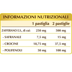 ZAFFERANO ESTRATTO 250 mg 60 pastiglie (30 g) - Dr. Giorgini