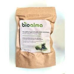 12 ANELLI IN LEGNO DI CEDRO ROSSO AMERICANO Antitarme - Bioalma