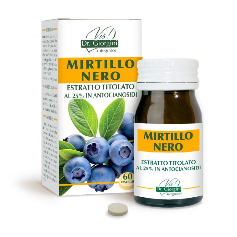 MIRTILLO NERO ESTRATTO TITOLATO 60 pastiglie (30 g) - Dr. Giorgini