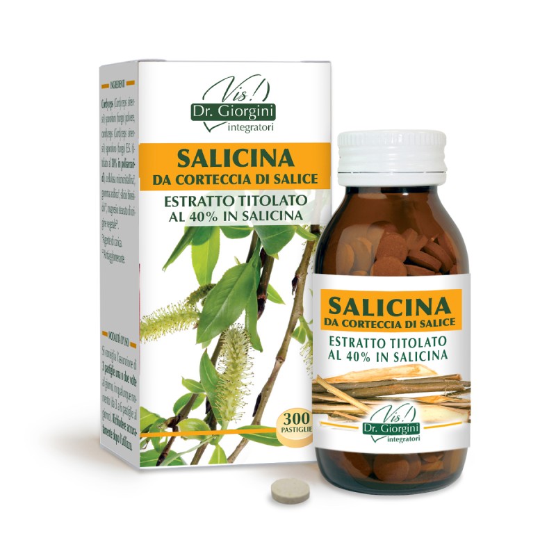 SALICINA DA CORTECCIA DI SALICE ESTRATTO TITOLATO 300 pastiglie (90 g) - Dr. Giorgini