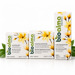 Kit viso: Crema Anti-Età 50ml, Scrub Viso Bio 50 ml, Latte detergente 200ml - Naturalma