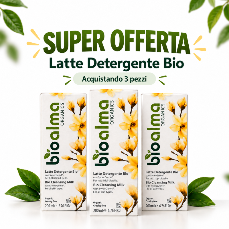3 x Latte Detergente Bio con SynerGem4® (3 x 200 ml) - Bioalma