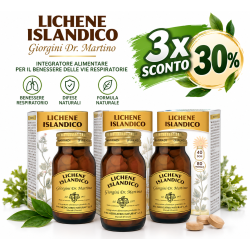 3 x LICHENE ISLANDICO 80 pastiglie (40 g) - Dr. Giorgini